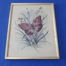 BEAU CADRE NEUF ROSE 10'x14'HAUT MONTRANT ROSIER TURBINE $20.00