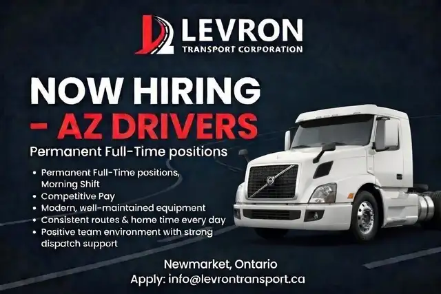 AZ Truck Driver Wanted for the Full-time Newmarket Location