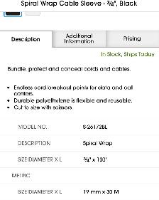 3/4" spiral cable sleeve wrap - Photo 4