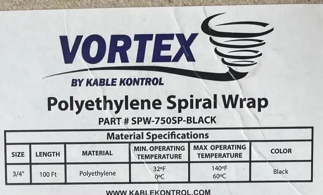 3/4" spiral cable sleeve wrap - Photo 5