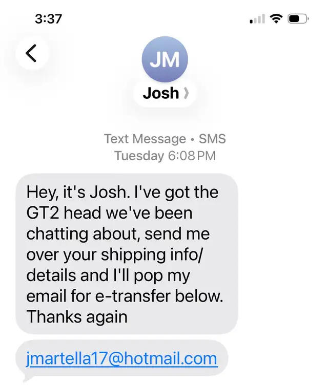 scammer - Josh Martella titleist gt1 gt2 gt3 gt4 - Photo 3