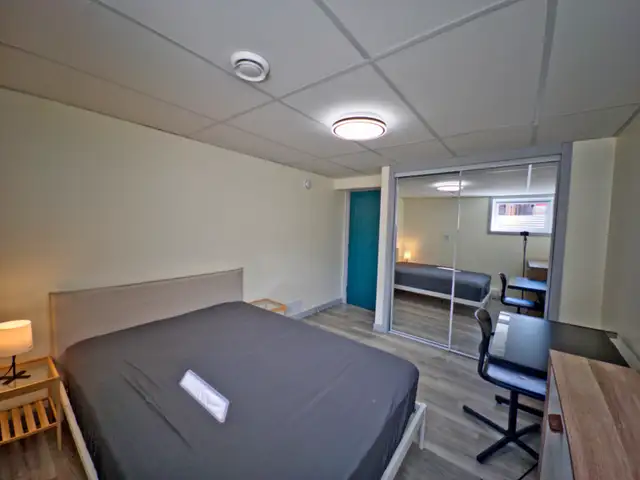 Modern Bedroom for Rent in Newly Developed Basement
