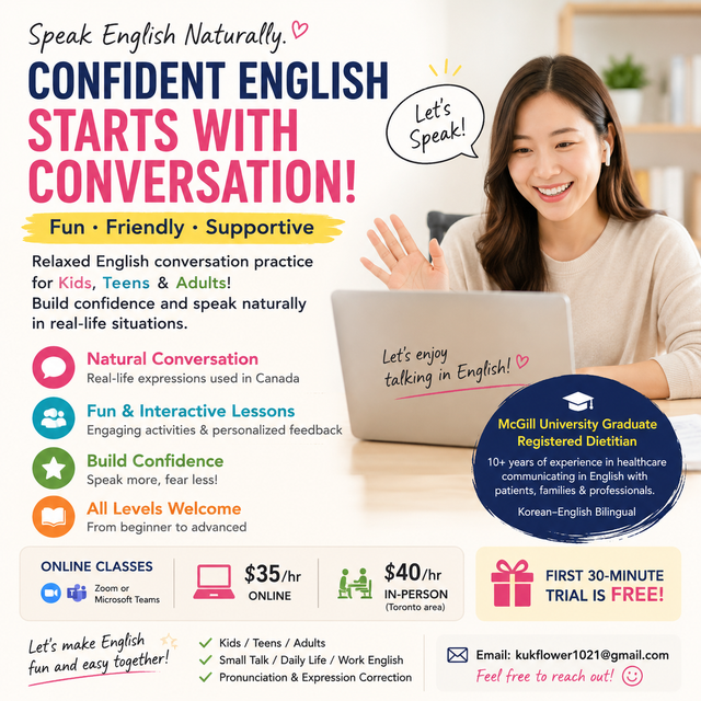 English Speaking Practice with a Friendly Bilingual Tutor