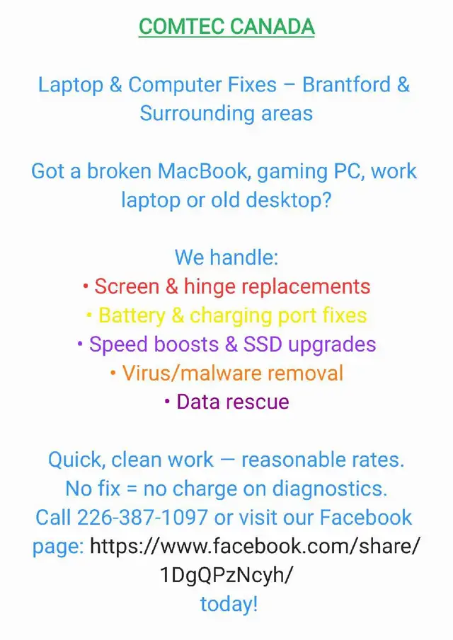 Computer & Laptop Repair - Free Diagnostics & Testing!