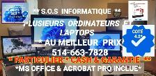 S.O.S INFORMATIQUE AU MEILLEUR PRIX GARANTIE