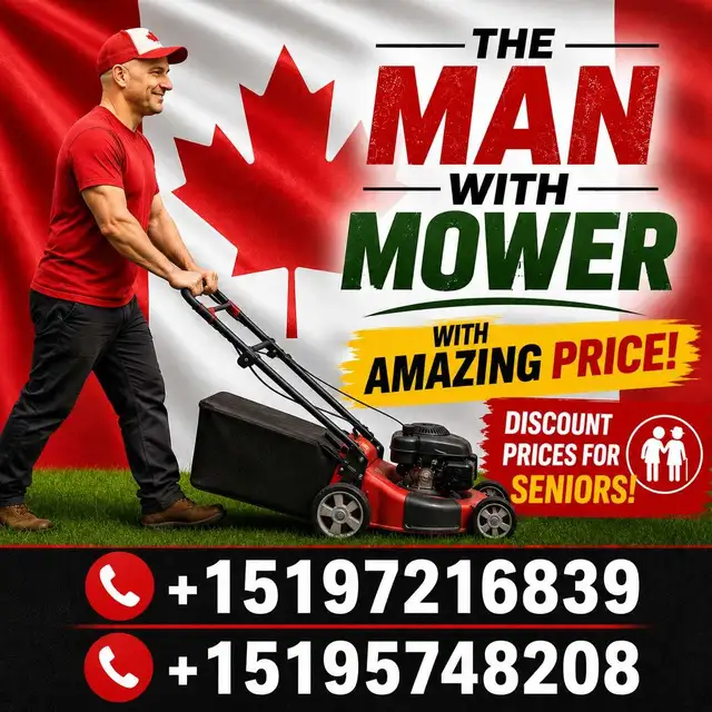 Man with mower - Photo 2