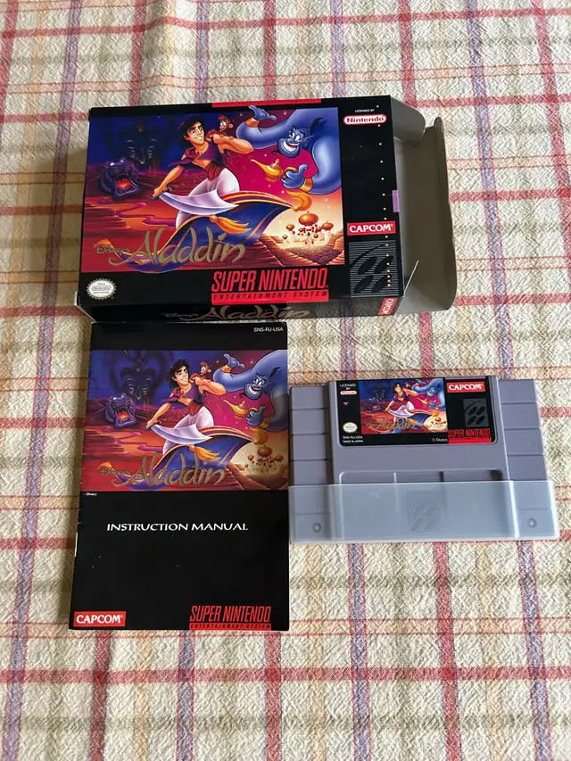 Aladdin Video Game for Super Nintendo- Very Rare!