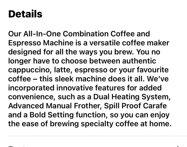 Free delivery used like new DeLonghi All-in-One Combination - Photo 8