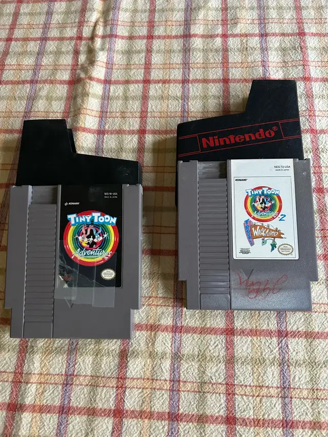 VERY RARE! - Tiny Toons 1 & 2 Video game for NES