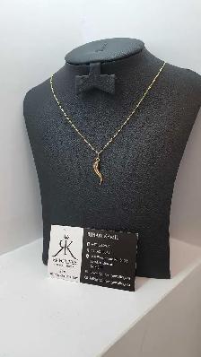 10k yellow gold chain & pendant #400_12 - Photo 2