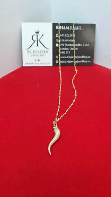 10k yellow gold chain & pendant #400_12 - Photo 4