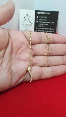 10k yellow gold chain & pendant #400_12 - Photo 5