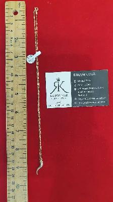 10k yellow gold chain & pendant #400_12 - Photo 7