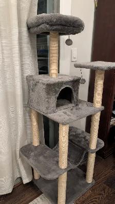 PawHut 54' Multi-Level Cat Tree Tower - Like New Condition - Photo 2