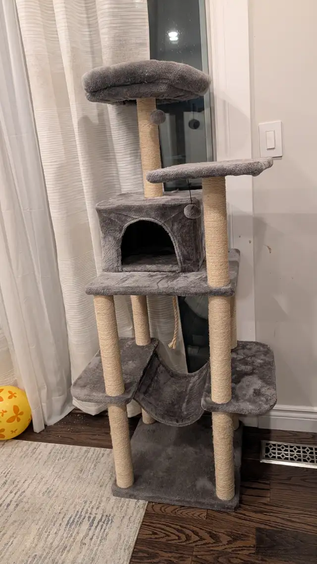 PawHut 54' Multi-Level Cat Tree Tower - Like New Condition - Photo 3