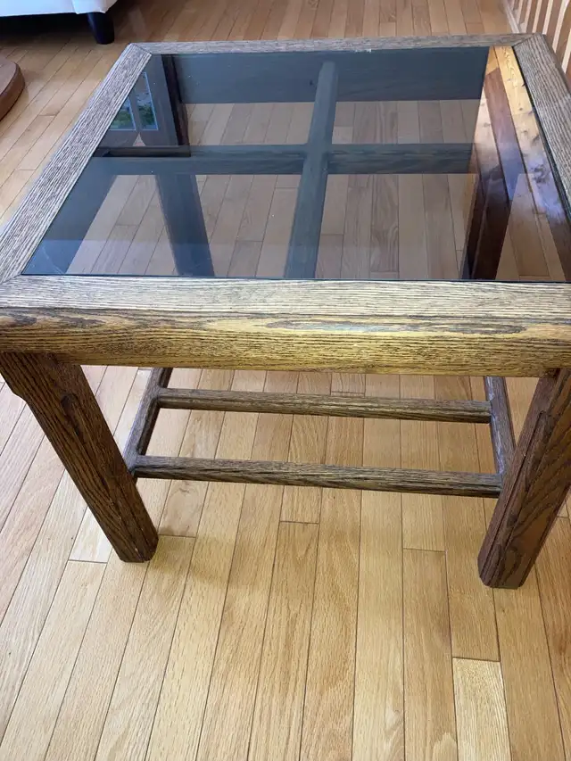 Oak Table with Glass Insert - Photo 3