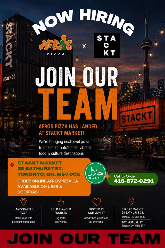Hiring Sous Chefs for Afros Pizza Location at STACKT Market!