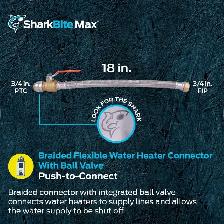 SharkBite Max 3/4 Inch Ball Valve x 3/4 Inch FIP x 18 Inch - Photo 2