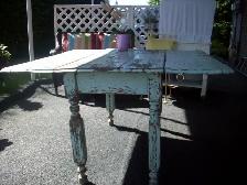 TABLE À PANNEAUX ANTIQUE - Photo 5