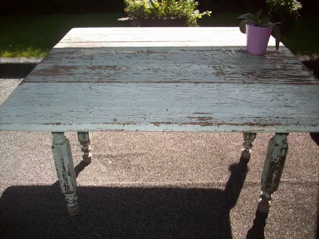 TABLE À PANNEAUX ANTIQUE - Photo 7