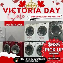 Victoria Day Liquidation Sale on Reconditioned Washer & Dryer