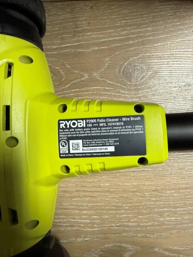 RYOBI 18V ONE  Patio Cleaner with Wire Brush (Tool Only) - Photo 3