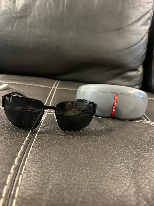 Prada polarized black sunglasses