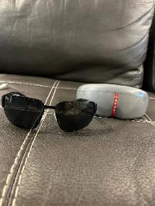 Prada polarized black sunglasses