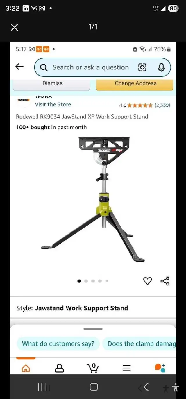 Wanted - 2 Rockwell JawStands # RK9034