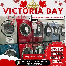 Victoria Day Liquidation Sale Dryer Pick Up Deal $285 Only!