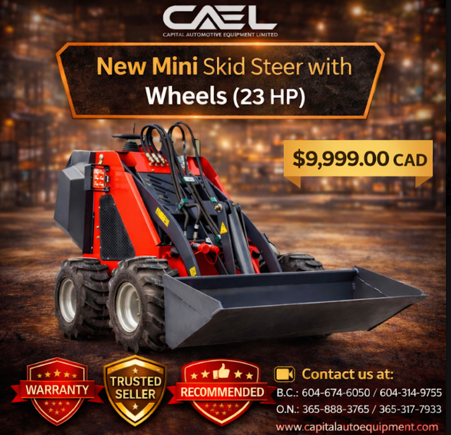 New CAEL Mini Skid Steer with Wheels certified & Warranty - Photo 5