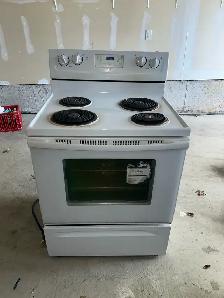 Electric stove, 30 inch, white colour