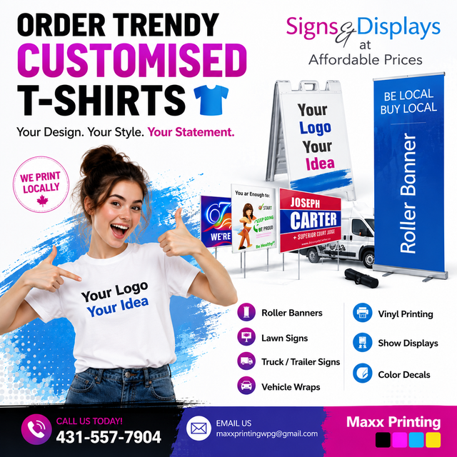 Custom Printing Services in Winnipeg  T-Shirts, Signs & Decals