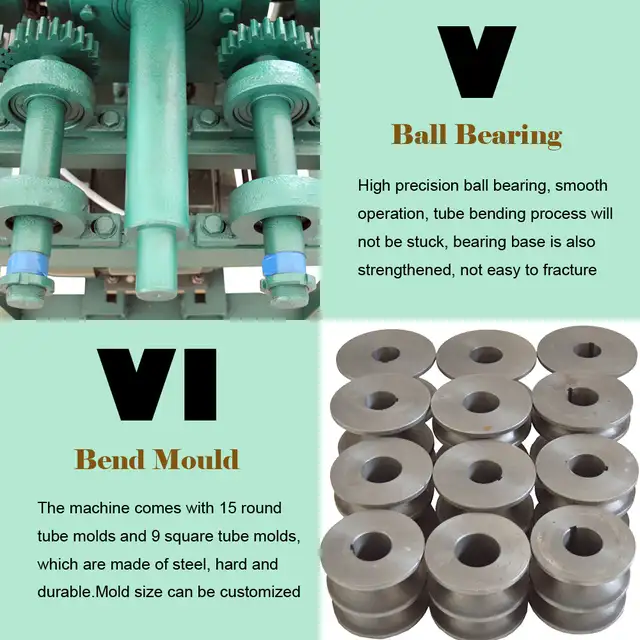 220v Electric Pipe Tube Bender With 15 Round Die Set 053014 - Photo 10