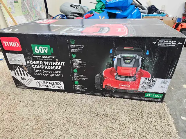 TORO Lawn Mower 22' 60V Max 53cm 'BRAND NEW IN THE BOX'. - Photo 2