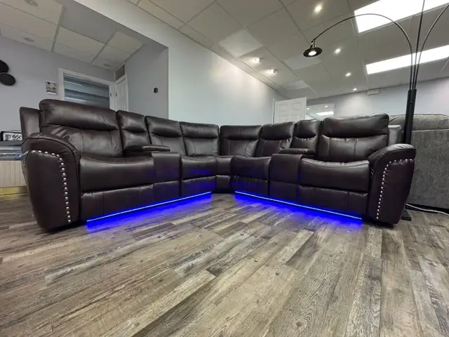 New 3 PC Power Recliner Sectional In Gel Leather Big Sale - Photo 4