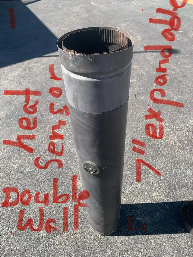 7" double wall expandable stove pipe