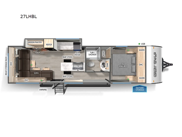 2025 Forest River RV Cherokee Grey Wolf Black Label 27LHBL - Photo 2