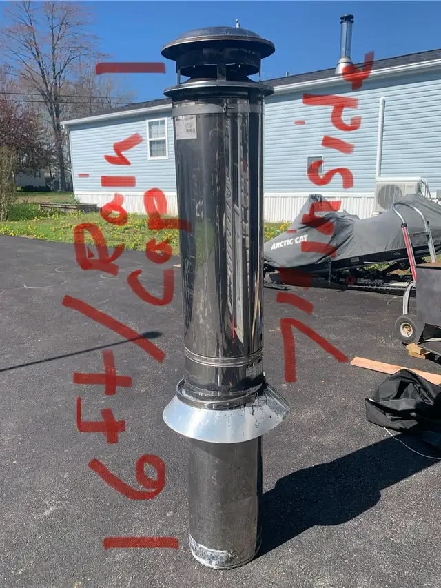 7" woodstove Selkirk chimney/ 6 FT high with chimney cap