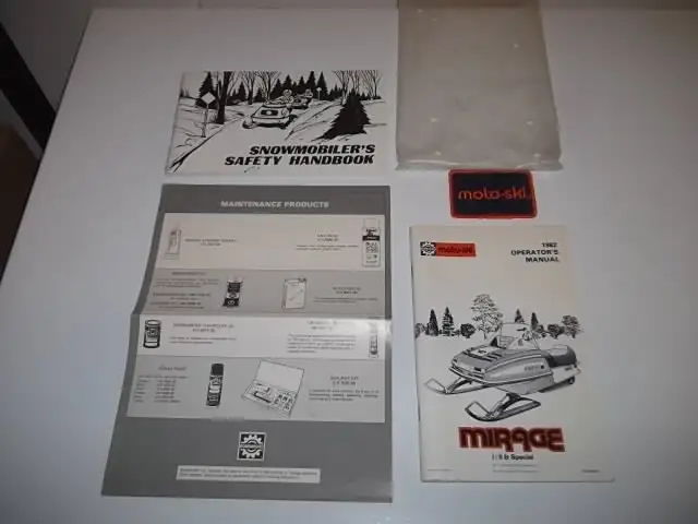 1982 Moto-Ski Mirage Snowmobile Original Buyers Package