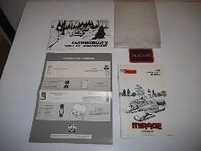 1982 Moto-Ski Mirage Snowmobile Original Buyers Package