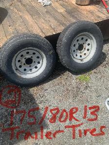 two 175/80R 13" trailer tires,perfect for spare tires 5 X 114.3