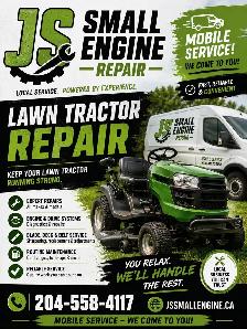 Mobile Lawntractor tune Ups