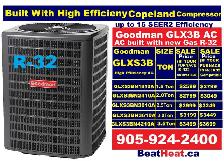 Goodman High Efficiency Air Conditioner with New GAS R32  $2599