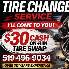 USING YOUR WINTER TIRES? -  $30 Mobile Tire Swap  - Same Day Se