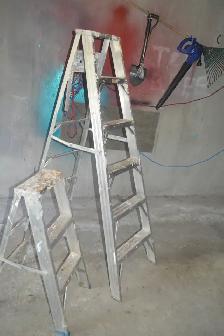 Two Aluminum Professional Grade Ladders - 8 foot & 3 Foot