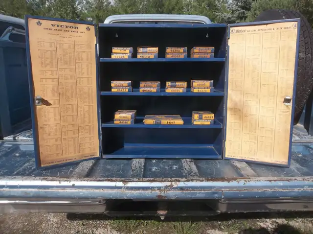 Vintage Victor oil seals cabinet ..... antique shop collectible - Photo 2