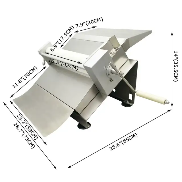 Manual Stainless Steel Pastry Machine Dough Sheeter 056928 - Photo 2