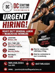Hiring Forklift Operators and General Labor in Milton