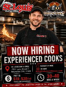 Now Hiring Cooks